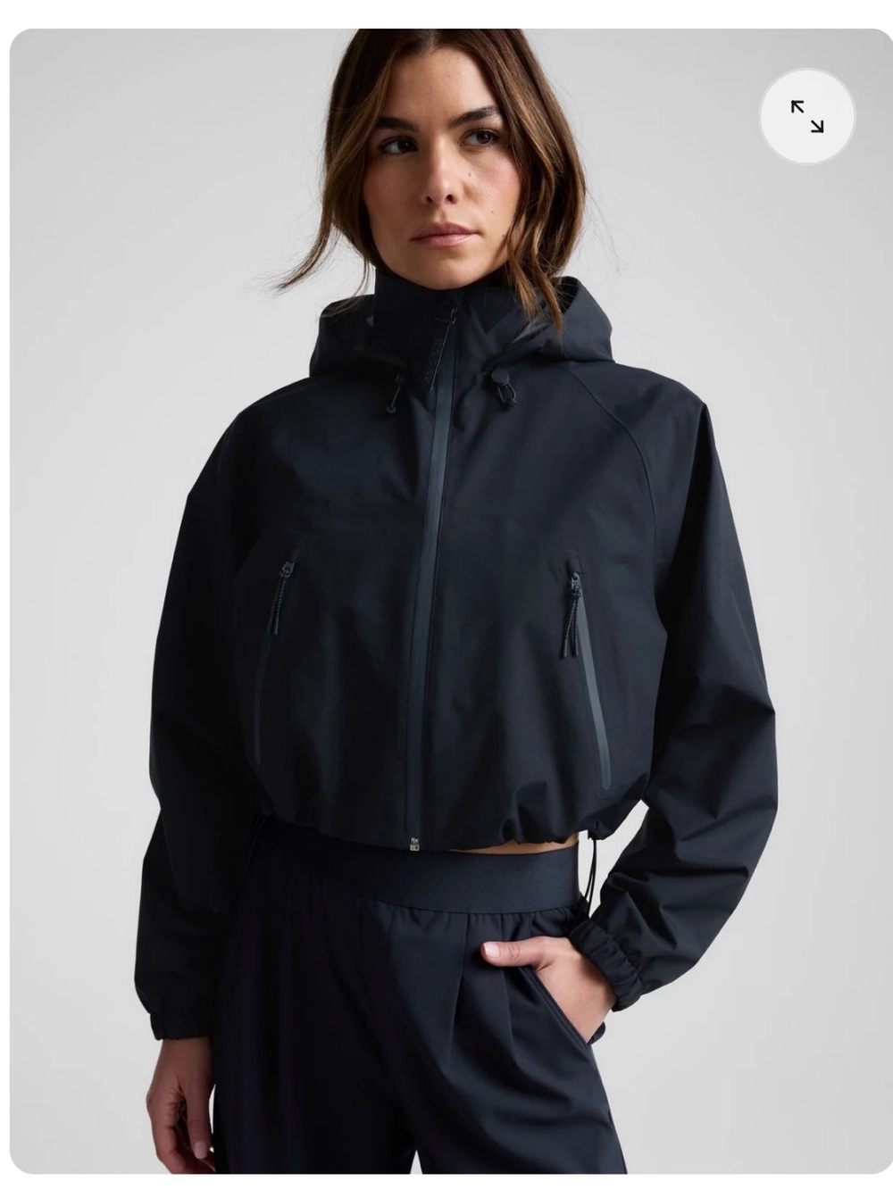 Beyond Yoga Rain or Shine Adjustable Hooded Jacket